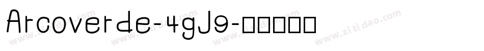 Arcoverde-4gJ9字体转换