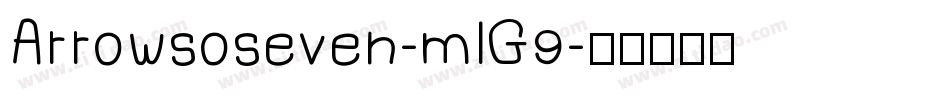 Arrowsoseven-mlG9字体转换