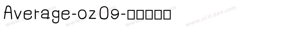 Average-0zO9字体转换
