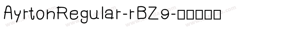 AyrtonRegular-rBZ9字体转换