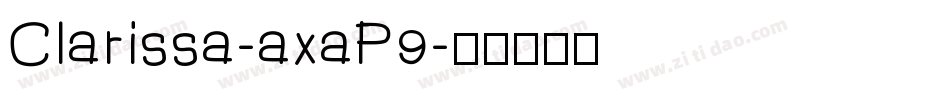 Clarissa-axaP9字体转换