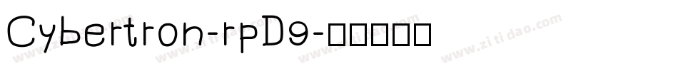 Cybertron-rpD9字体转换