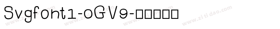 Svgfont1-0GV9字体转换