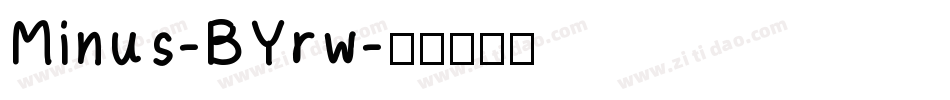 Minus-BYrw字体转换