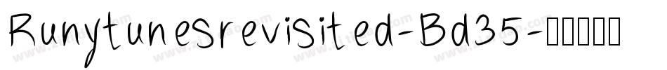 Runytunesrevisited-Bd35字体转换