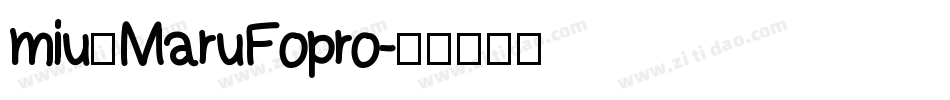 miuのMaruFopro字体转换