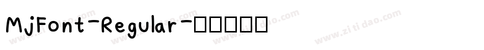 MjFont-Regular字体转换