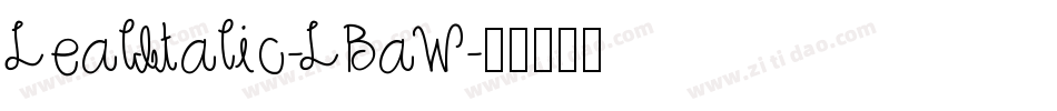 LealItalic-LBaW字体转换