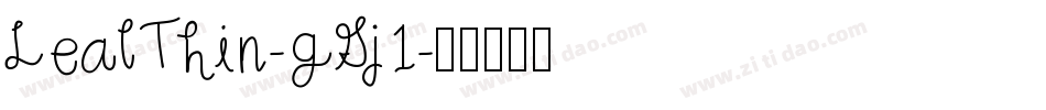 LealThin-gGj1字体转换