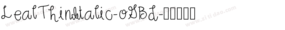 LealThinItalic-oGBd字体转换