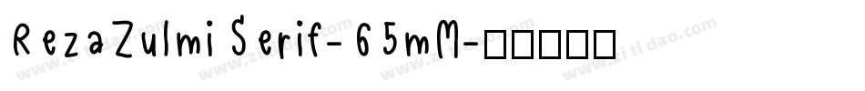 RezaZulmiSerif-65mM字体转换