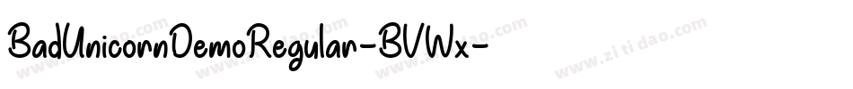 BadUnicornDemoRegular-BVWx字体转换