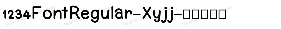 1234FontRegular-Xyjj字体转换