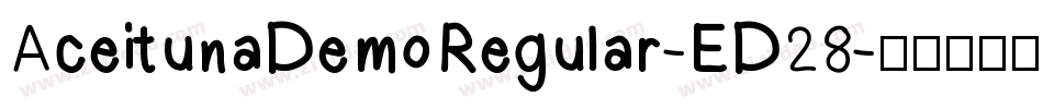 AceitunaDemoRegular-ED28字体转换