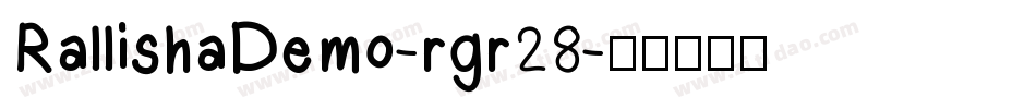 RallishaDemo-rgr28字体转换