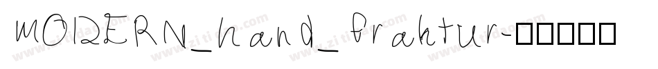 MODERN_hand_fraktur字体转换