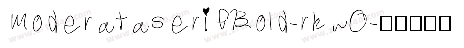 ModerataserifBold-rKWO字体转换