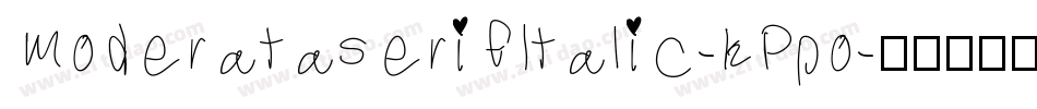 ModerataserifItalic-KPpo字体转换