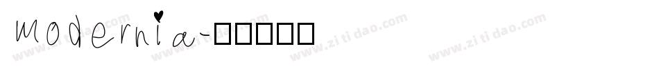 Modernia字体转换