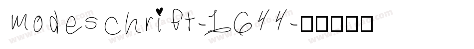 Modeschrift-1644字体转换