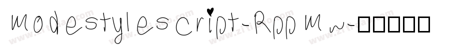 Modestylescript-RppMW字体转换