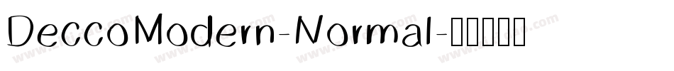 DeccoModern-Normal字体转换
