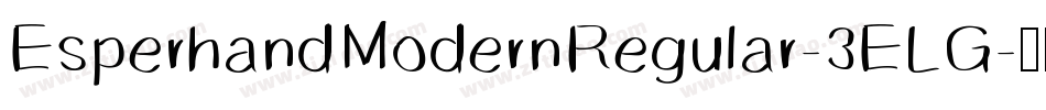 EsperhandModernRegular-3ELG字体转换