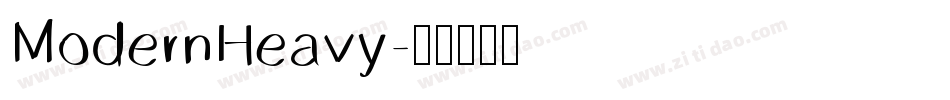 ModernHeavy字体转换