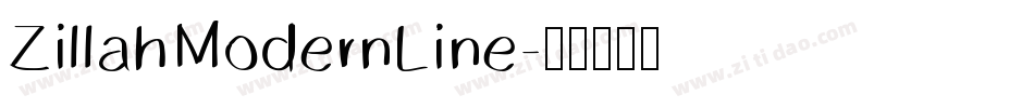 ZillahModernLine字体转换