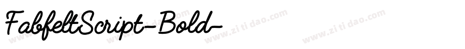 FabfeltScript-Bold字体转换
