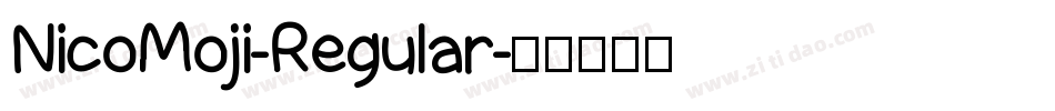NicoMoji-Regular字体转换