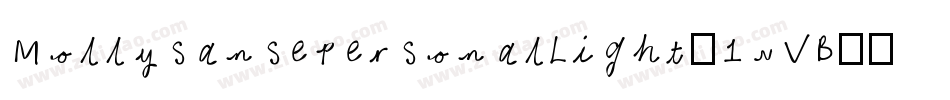 MollysansepersonalLight-1vVB字体转换