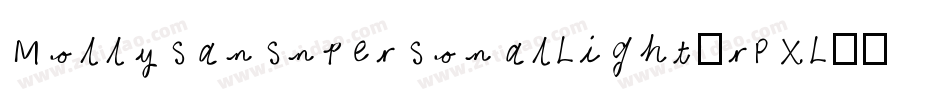 MollysansnpersonalLight-rPXL字体转换