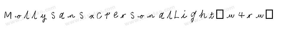 MollysansxcpersonalLight-w4rw字体转换