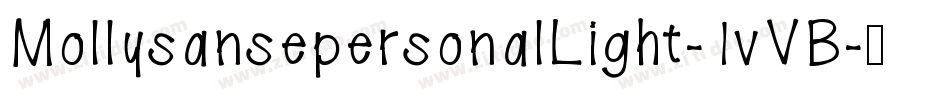 MollysansepersonalLight-1vVB字体转换