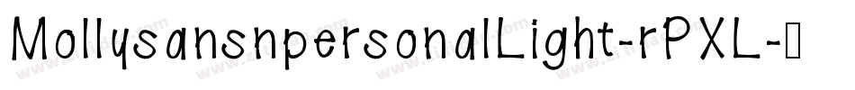 MollysansnpersonalLight-rPXL字体转换