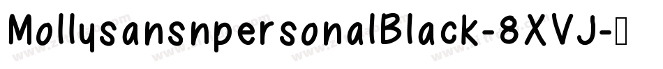 MollysansnpersonalBlack-8XVJ字体转换