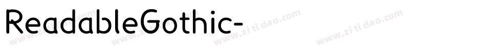 ReadableGothic字体转换