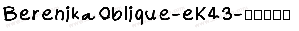 BerenikaOblique-eK43字体转换