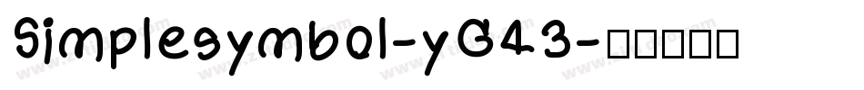 Simplesymbol-yG43字体转换