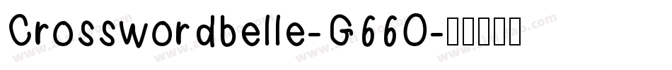 Crosswordbelle-G66O字体转换
