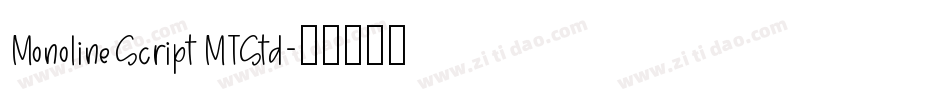 MonolineScriptMTStd字体转换