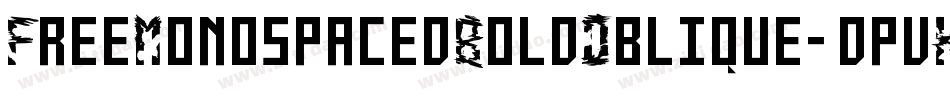 FreeMonospacedBoldOblique-dpvK字体转换