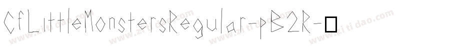 CfLittleMonstersRegular-pB2R字体转换