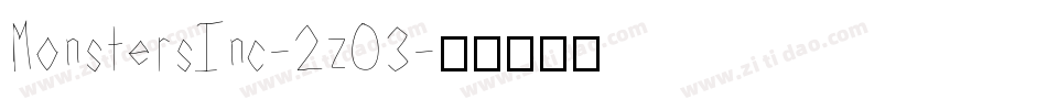 MonstersInc-2zO3字体转换