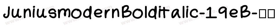 JuniusmodernBolditalic-19eB字体转换