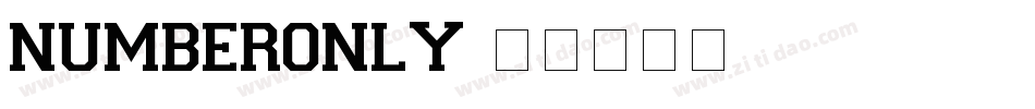 numberonly字体转换