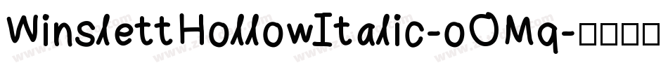 WinslettHollowItalic-oOMq字体转换