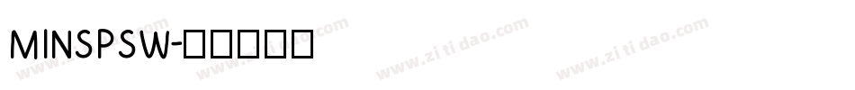 MINSPSW字体转换