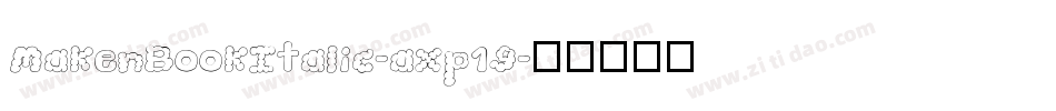 MakenBookItalic-axp19字体转换